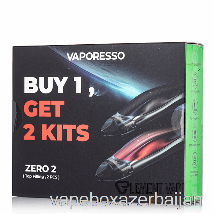 Vape Baku Vaporesso Zero 2 Pod System 2-Pack Promotion Carbon Fiber + Black Red